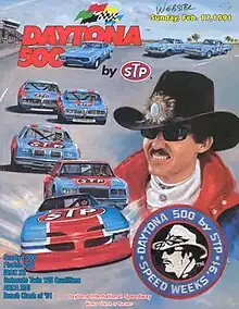 The 1991 Daytona 500 program cover, featuring Richard Petty.