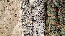 The three tested MARPAT patterns: Desert, Urban, and Woodland pattern