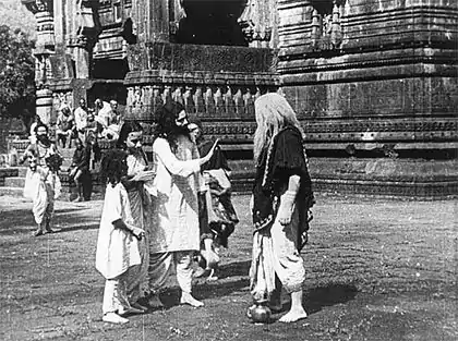 Image 35A shot from Raja Harishchandra (1913), the first film of Bollywood. (from Film industry)