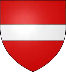 Arms used after Philip I, until Nassau. Based on the arms of Louvain/Perwez.