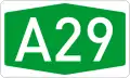 A29 motorway shield