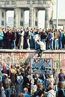 At the Brandenburg Gate, 10 November 1989