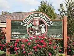 Sign outside village hall