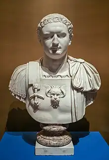 White marble bust