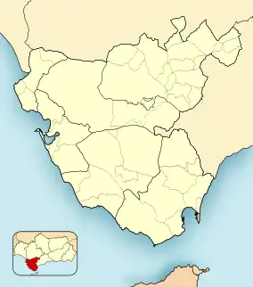 Jimena de la Frontera is located in Province of Cádiz