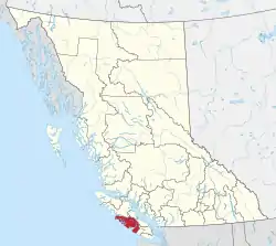 Location in British Columbia