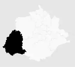 Municipality location in Aguascalientes