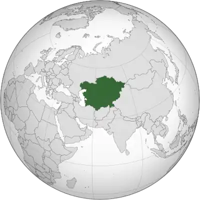 Location of Central Asia.