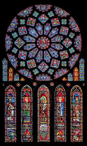 Chartres north rose window