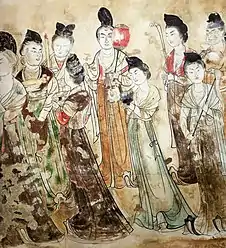 Tang court ladies, 706 AD, Qianling Mausoleum