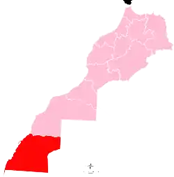 Location in territory claimed by Morocco