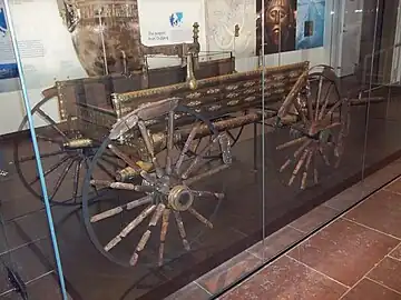 Ceremonial wagons. The Dejbjerg wagon from the Pre-Roman Iron Age (National Museum of Denmark)