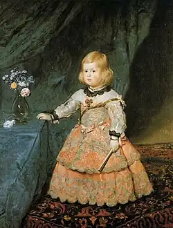 Infanta Margarita Teresa in pink dress (1653), Velázquez, Kunsthistorisches Museum, Vienna