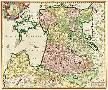 Livonia and Courland in 1705