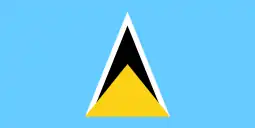 Flag of Saint Lucia (perhaps fillet chevron)