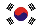 Post-independence South Korean flag from 1948 to 1949