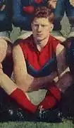 Melbourne Team of the Century member and six-time premiership player, Frank 'Bluey' Adams