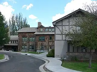 Fuller Lodge was the main building at the Los Alamos Ranch School in New Mexico.