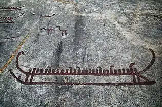 Boat petroglyph, Tanum, Sweden.