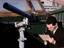 Image 27Amateur astronomer recording observations of the sun. (from Amateur astronomy)