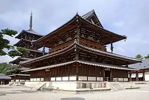 Kon-dō and pagoda at Hōryū-ji, Ikaruga, NaraBuilt in 7th century