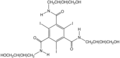 Ioversol, an organoiodine compound used as an X-ray contrast agent.