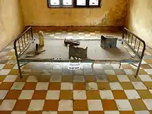 Image 7Iron bed in torture room at Tuol Sleng Genocide Museum, Phnom Penh