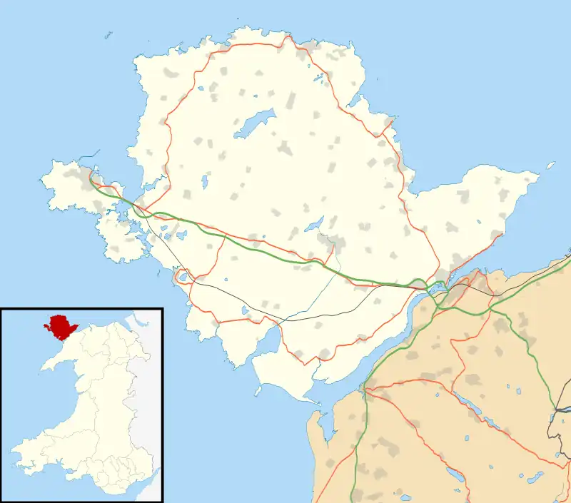 Bodorgan is located in Anglesey