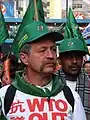 French farmer José Bové also took part in the demonstration in the afternoon.