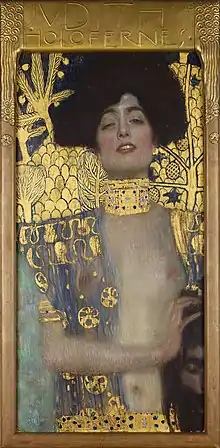 The femme fatale – Judith and the Head of Holofernes, by Gustav Klimt (1901), Österreichische Galerie Belvedere, Vienna