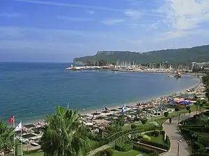 Beach and marina of Kemer