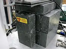 A closed structure of black bricks