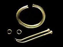 Gold artefacts from the Leubingen barrow