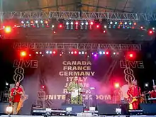 Red Elvises performing Live 8 benefit concert in Moscow's Red Square, 2005