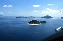 Mamanuca Islands from the air