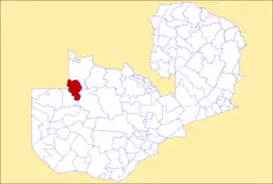 District location in Zambia