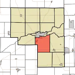 Location of Washington Township in Cass County