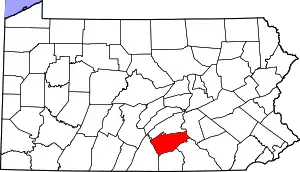 Map of Cumberland County, Pennsylvania