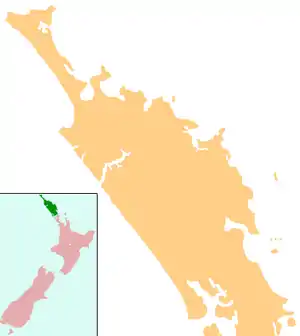 Location of Lake Waingata