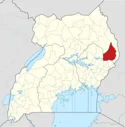 District location in Uganda