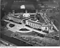 Aerial view of the building in 1929