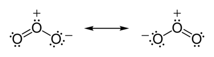 Resonance Lewis structures of the ozone molecule