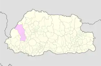 Location of Doteng Gewog