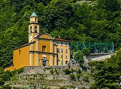 Parrochia di Pognana from ferry on Lake Como