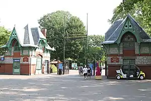 Philadelphia Zoo Gatehouses (1876), 34th Street & Girard Avenue, Frank Furness, architect.