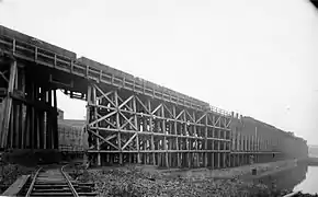 Coal trestle, photographed from the track below