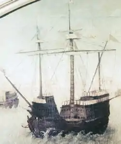 16th century heavy Portuguese carrack.