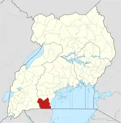 District location in Uganda