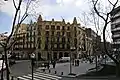 Modernista building on a corner of Rambla del Poblenou (Barcelona).