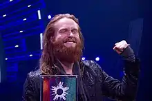 Rasmussen after winning Dansk Melodi Grand Prix 2018